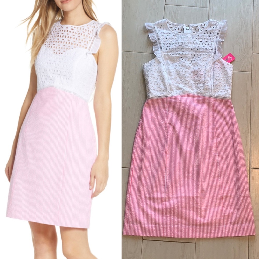 Lilly Pulitzer White and Pink Dress